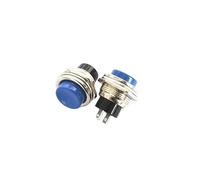 AUOQKQUT 5PCS DS-212 Blue Circular Since The Reset Unlocked Small Push Button Switch 16mm