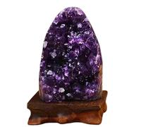 AUOQKQUT Amethyst Cluster Quartz Crystal Rock Geode Deep Purple Untreated Stone for Collectors Home Decoration,About 200g(500-700g)