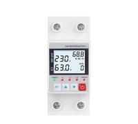 AUOQKQUT Backlight Adjustable Current Earth Leakage Protection Over Under Voltage Protector Relay Gague Power kWh Meter Ammeter