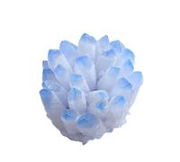 AUOQKQUT Blue Crystal Cluster - Quartz Geode with Beautiful Tips for, and Home Décor(300-400g)