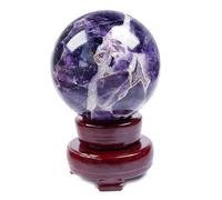 AUOQKQUT Crystal Dreamy Amethyst Ball Quartz Gemstone Sphere Home, Ball-50mm