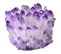 AUOQKQUT Crystal Ornaments Quartz Amethyst Protection s Cluster Angel Raw,410~500g