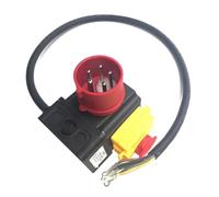 AUOQKQUT Emergency Stop Switch KOA1L 2 in 1 Electromagnetic Emergency Stop Pushbutton Switches with 3P+N+E 5P Industrial Socket