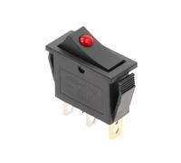 AUOQKQUT Interrupteur à Bascule unipolaire unidirectionnel DOT-2D3P-RED-LED KCD3 220 V on/Off SPST 20 A 125 V CA