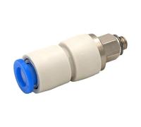 AUOQKQUT KSH06-M5 Tube 0.D.6mm Connection Thread M5x0.8 Male Connectors Joint Rotary One Touch Fitting KSH