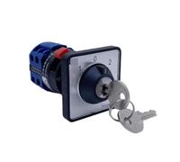 AUOQKQUT LW26 Three Position 20A Two Poles Changeover Cam Switch with Lock Key 22mm Hole Easy Installation YMW26-20YS3/2S1