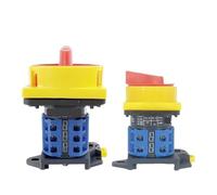 AUOQKQUT Rail Mounted LW26GS-20A 25A Off-on Two Positions 48x48mm 64x64mm Disconnect Isolator Padlock Rotary Cam Switch(48x48mm Panel,20A,3P 12Terminals)