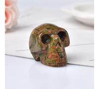 AUOQKQUT Stone Skull Amethyst Crystal Crafts Home Decoration Polished Figurine Halloween Ornaments Gift (Color :, Size 1.5inch)