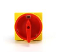 AUOQKQUT SZW26-25/2GS 25A 64X64mm 8 Screws 2 Poles Cut-Off Padlock Master on Off Power Load Circuit Break Latching Cam Switch