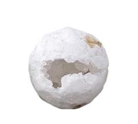 AUOQKQUT White Agate Crystal Cluster cave Ball Ornaments Cornucopia Home Office Gifts,200~300g