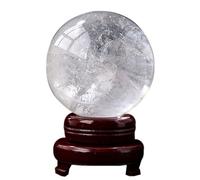 AUOQKQUT White Crystal Ball Ornaments raw Stone Polished Seven Star Array feng Shui Home Office Decoration,Dia.3.5in