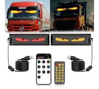 AUORUSI 2pcs Yeux LED Pour Camion,102 x 348 mm Panneau D'affichage LED, Écran Flexible et Programmable, Écran Doux Avec ContrôLe Par Application Pour Voiture pour Voiture, Camion, Fenêtre de Magasin