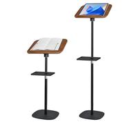 AUORUSI Support de Livre Réglable 50-130cm avec Plateau Multifonction,Support Livre pour Livre, Ordinateur Portable, Projecteur, recettes,Stable et Antidérapant