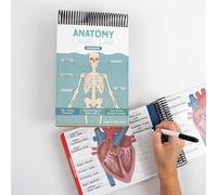 Auosxny Cahier d'exercices d'anatomie, Cahier d'infirmière, Plus de 100 Pages Couleur effaçables à Sec, interactives pour étudiants en médecine, médecins et infirmières. Termes d'anatomie