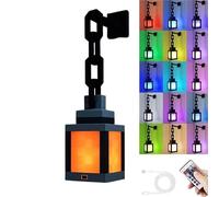 Auosxny Veilleuse Lanterne pixelisée, veilleuse Murale LED 16 Couleurs, avec télécommande Rechargeable, pour Chambre, Enfants, Salle de Jeux, Cadeaux pour garçons