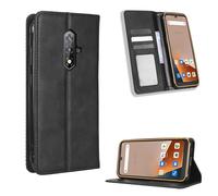 Auotu Cuir PU Coque Flip Bookstyle Magnétique Housse Étui Cover Case pour Blackview BV5200 / Blackview BV5200 Pro Smartphone (Noir)