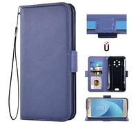 Auotu Cuir PU Coque Flip Bookstyle Magnétique Housse Étui Cover Case pour Blackview BV8800 / Blackview BL8800 / Blackview BL8800 Pro Smartphone (Bleu)