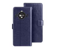 Auotu Cuir PU Coque Flip Bookstyle Magnétique Housse Étui Cover Case pour Blackview BV9300 Pro Smartphone (Bleu)