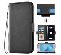 Auotu Cuir PU Coque Flip Bookstyle Magnétique Housse Étui Cover Case pour Crosscall Core M5 Smartphone (Noir)