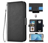 Auotu Cuir PU Coque Flip Bookstyle Magnétique Housse Étui Cover Case pour DOOGEE S89 / DOOGEE S89 Pro Smartphone (Noir)