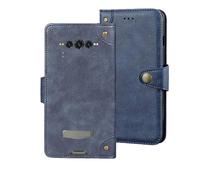 Auotu Cuir PU Coque Flip Bookstyle Magnétique Housse Étui Cover Case pour DOOGEE VMAX (2023) 5G / DOOGEE VMAXPLUS Smartphone (Bleu)