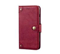 Auotu Cuir PU Coque with Protection de la caméra Flip Bookstyle Magnétique Housse Étui Cover Case pour OUKITEL WP100 Titan / WP100 5G Smartphone (Rouge)