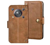 Auotu Cuir PU Coque with Protection de la caméra Flip Bookstyle Magnétique Housse Étui Cover Case pour Oukitel WP36 / Oukitel WP36 Pro Smartphone (Brun)