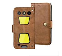 Auotu Cuir PU Coque with Protection de la caméra Flip Bookstyle Magnétique Housse Étui Cover Case pour OUKITEL G5 (2025) Outdoor Smartphone (Brun)