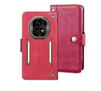 Auotu Cuir PU Coque with Protection de la caméra Flip Bookstyle Magnétique Housse Étui Cover Case pour Blackview Xplore 2 Projektor / Xplore2 Satellite Smartphone (Rouge)