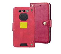 Auotu Cuir PU Coque with Protection de la caméra Flip Bookstyle Magnétique Housse Étui Cover Case pour FOSSiBOT F106 Pro Smartphone (Rouge)