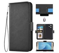 Auotu Cuir with Protection de la caméra PU Coque Flip Bookstyle Magnétique Housse Étui Cover Case pour Oscal Tiger 12 Tiger12 Smartphone (Noir)