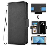 Auotu Cuir with Protection de la caméra PU Coque Flip Bookstyle Magnétique Housse Étui Cover Case pour Blackview BV8100 Smartphone (Noir)