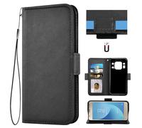 Auotu Cuir with Protection de la caméra PU Coque Flip Bookstyle Magnétique Housse Étui Cover Case pour OUKITEL WP30 Pro Smartphone (Noir)