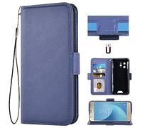 Auotu Cuir with Protection de la caméra PU Coque Flip Bookstyle Magnétique Housse Étui Cover Case pour Blackview BV5300 / BV5300 Pro/Oscal S70 / S70 Pro/Blackview BV5300 Plus Smartphone (Bleu)