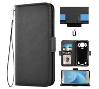 Auotu Cuir with Protection de la caméra PU Coque Flip Bookstyle Magnétique Housse Étui Cover Case pour DOOGEE S200 / DOOGEE S200 X 5G Smartphone (Noir)