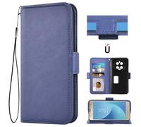 Auotu Cuir with Protection de la caméra PU Coque Flip Bookstyle Magnétique Housse Étui Cover Case pour DOOGEE V40 Pro Smartphone (Bleu)