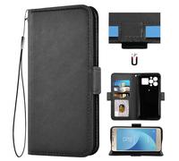 Auotu Cuir with Protection de la caméra PU Coque Flip Bookstyle Magnétique Housse Étui Cover Case pour Blackview BL8000 5G Smartphone (Noir)