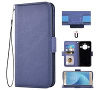 Auotu Cuir with Protection de la caméra PU Coque Flip Bookstyle Magnétique Housse Étui Cover Case pour Blackview BL9000 / Blackview BL9000 Pro 5G Smartphone (Bleu)