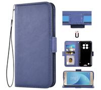 Auotu Cuir with Protection de la caméra PU Coque Flip Bookstyle Magnétique Housse Étui Cover Case pour Oukitel WP28 / WP28E / WP28S / OUKITEL G1 Smartphone (Bleu)