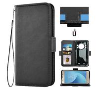 Auotu Cuir with Protection de la caméra PU Coque Flip Bookstyle Magnétique Housse Étui Cover Case pour CUBOT Kingkong 9 Smartphone (Noir)