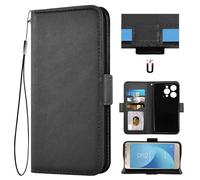 Auotu Cuir with Protection de la caméra PU Coque Flip Bookstyle Magnétique Housse Étui Cover Case pour Oukitel WP52 Smartphone (Noir)