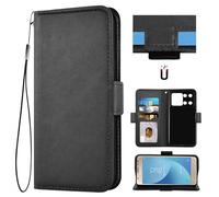 Auotu Cuir with Protection de la caméra PU Coque Flip Bookstyle Magnétique Housse Étui Cover Case pour CUBOT P90 Smartphone (Noir)