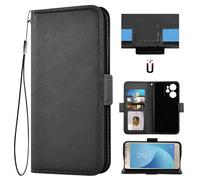 Auotu Cuir with Protection de la caméra PU Coque Flip Bookstyle Magnétique Housse Étui Cover Case pour Blackview Oscal Tiger 13 5G Smartphone (Noir)