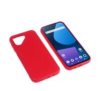Auotu Soft TPU Silicium Etui Étui Housse Coque Silicone Silikon Cover Silicon Case pour Fairphone 5 Smartphone (Rouge)