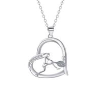AUOU 1 collier en forme d'amour jouant au volleyball pour femme, Pierre