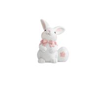 AUOU Lapin de Pâques en résine en forme d'œuf de Pâques pour décoration de la maison, Pierre
