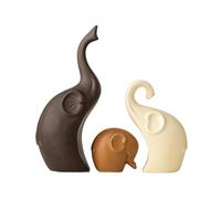AUOU Une famille de trois éléphants ornements en céramique décorations de bureau, Pierre