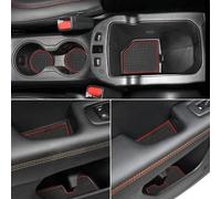 Auovo Lot de 15 Tapis de Porte Anti-poussière pour Jeep Boussole 2017 2018 Rouge TPO2-Jcdoormats