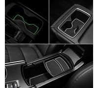 Auovo Lot de 17 Tapis Anti-poussière pour Honda Accord 2018, 2019, 2020, 2021 et 2022, Inserts intérieurs pour Porte-gobelet, Doublure de Console Centrale, Tapis de Poche de Porte (Blanc