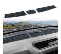 Auovo Lot de 3 plateaux de protection pour tableau de bord compatibles avec Ford Bronco 2021, 2022, 2023, 2024, 2025 - Compartiments de tableau de bord en silicone antidérapant pour Bronco 2/4 portes
